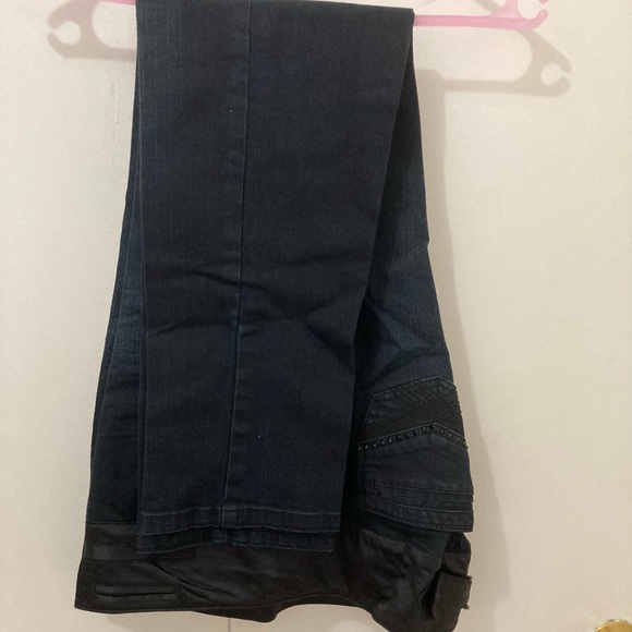 Black pants with rhinestones design. - Picture 2 of 3